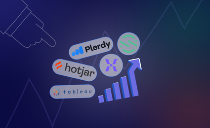 a group of SaaS tools logos with an upward trending arrow shape