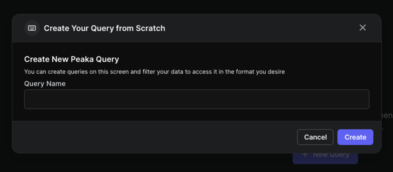 Create a New Query