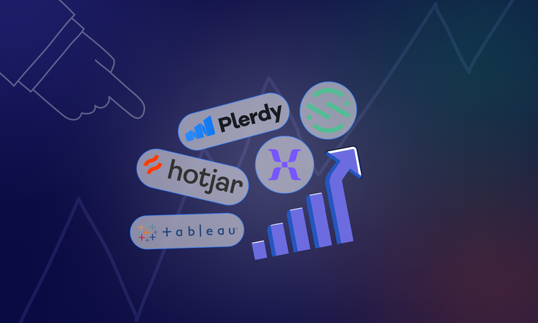 a group of SaaS tools logos with an upward trending arrow shape