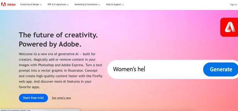 adobe homepage