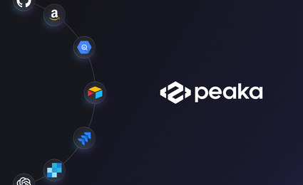 Peaka logo together with the logos of SaaS tools it integrates with